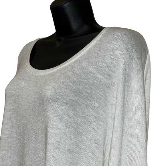 MEADOWS & BYRNE Sheer Cream Blouse - Picture 2 of 8